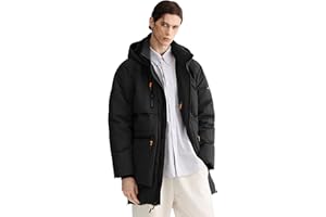 Orolay Men's Thickened Down Jacket Hooded Winter Puffer Jacket with 6 Pockets