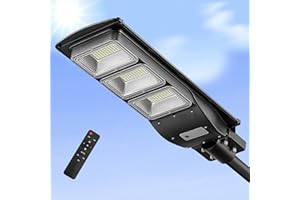 Lovus 2000W Solar LED Street Light, 60000LM Solar Security Flood Light Outdoor with Motion Sensor and Dusk to Dawn for Parking Lot, IP65 Waterproof, Wall or Pole Mount, ST60-039
