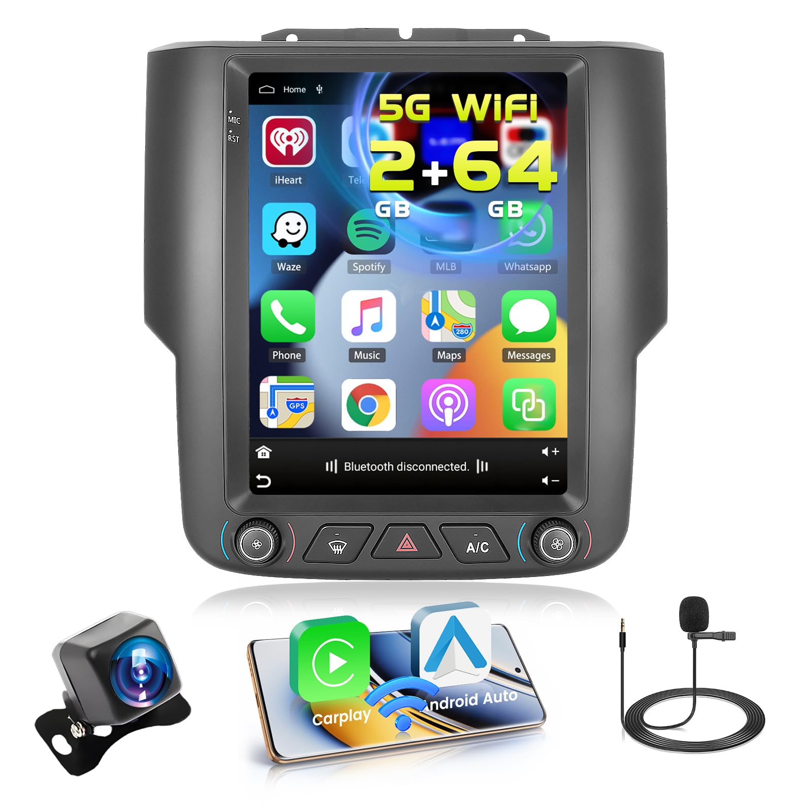 Photo 1 of ***(USED, SELLING AS PARTS ONLY -***PARTS ONLY***
Fuluku 2+64GB?for Dodge RAM 1500 2500 3500 2013-2018(Auto A/C)? Android 13 Car Stereo with Wireless Carplay Android Auto, 9" Touch Screen Radio Dash Kit GPS Navigation WiFi Bluetooth SWC