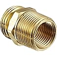 Dixon Valve & Coupling BA776 Brass Fitting, Adapter, 3/4" GHT Male x 3/4" NPTF Male