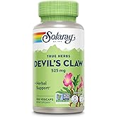 Solaray Devil's Claw Root 525 mg - Devils Claw Herbal Supplement, Devilsclaw Herb Pills, Cartilage Support for Men & Women, Non-GMO, Lab Verified - 100 Vegan Capsules