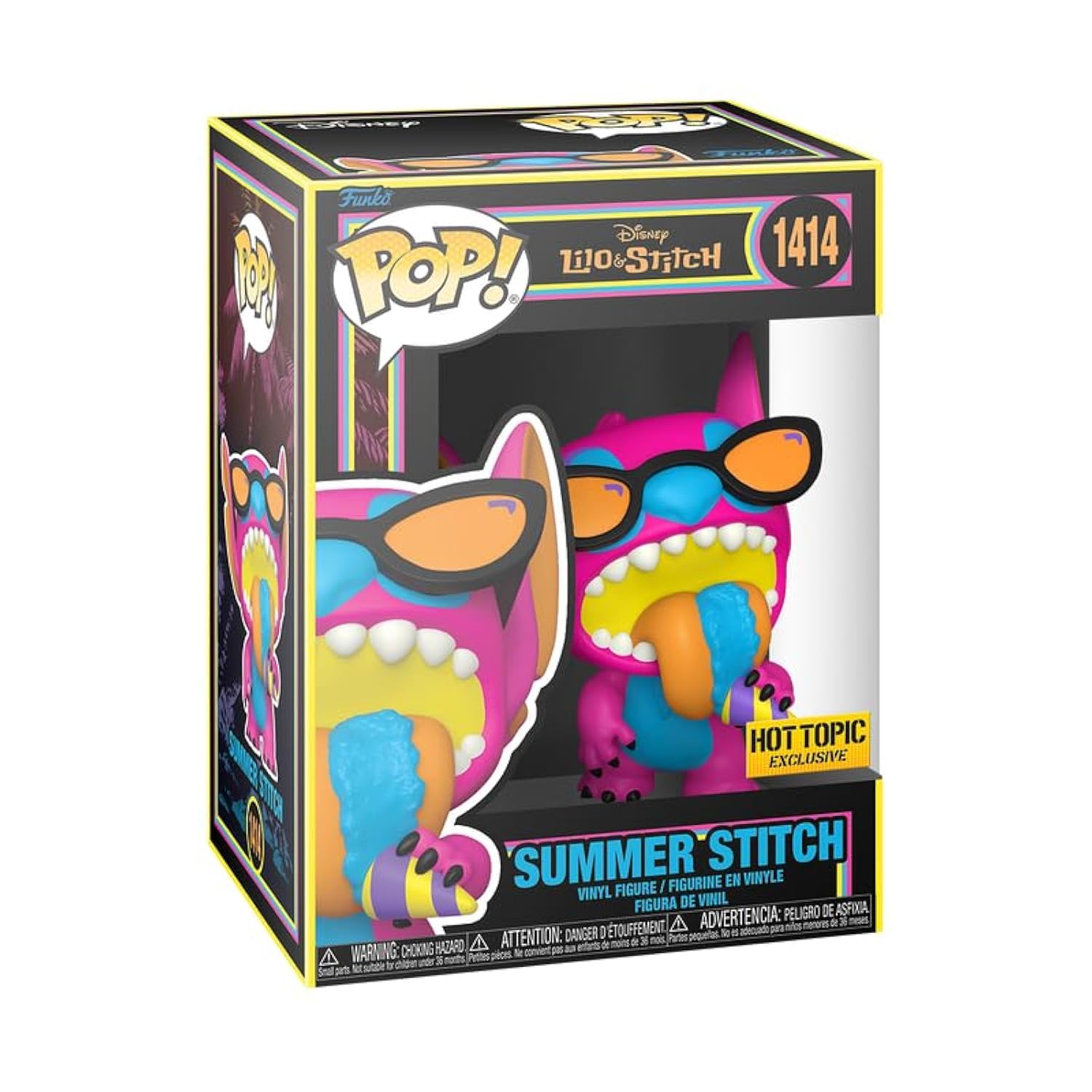 Funko Pop! Disney: Summer Stitch *Blacklight* (Hot Topic Exclusive)