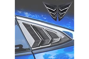 BOLTRY Horry ABS Carbon Fiber Print Rear Side Window Louvers Air Vent Scoop Shades Cover Blinds Trim for Honda Civic Sedan 2016 2017 2018 2019 2020 2021（Carbon Fiber）