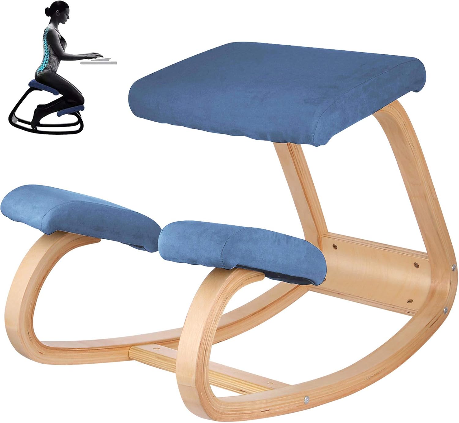 Amazon.com: Happybuy Ergonomic Kneeling Chair Flesh Color Heavy Duty Better Posture Kneeling ...