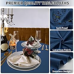 PureFit 6 Pack Navy Blue Round Table Cloths 70