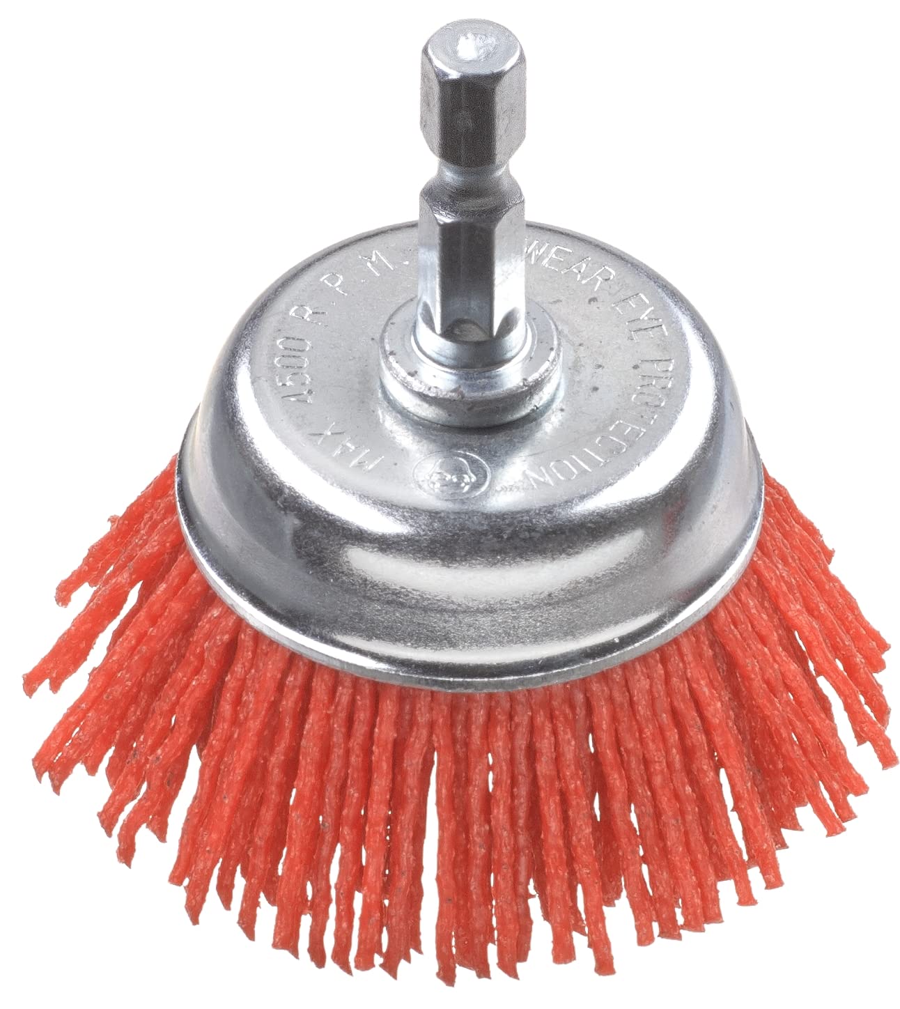 kwb Nylon Cup Brush Set, Coarse Grit, Ø 50 mm, for Wood, Metal, and Non-Ferrous Metals, Hex Shank for Drill, Ideal for Grinding, Structuring, Cleaning, and Rust Removal