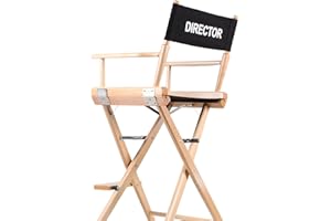 Filmcraft Professional Grade Studio Director's Chairs (30" Bar Height, Natural Finish, Printed Director Canvas)