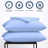 DN Pillow Cases 2 Pack Sky Blue 50x75cm Microfibre Envelope Closure view 3