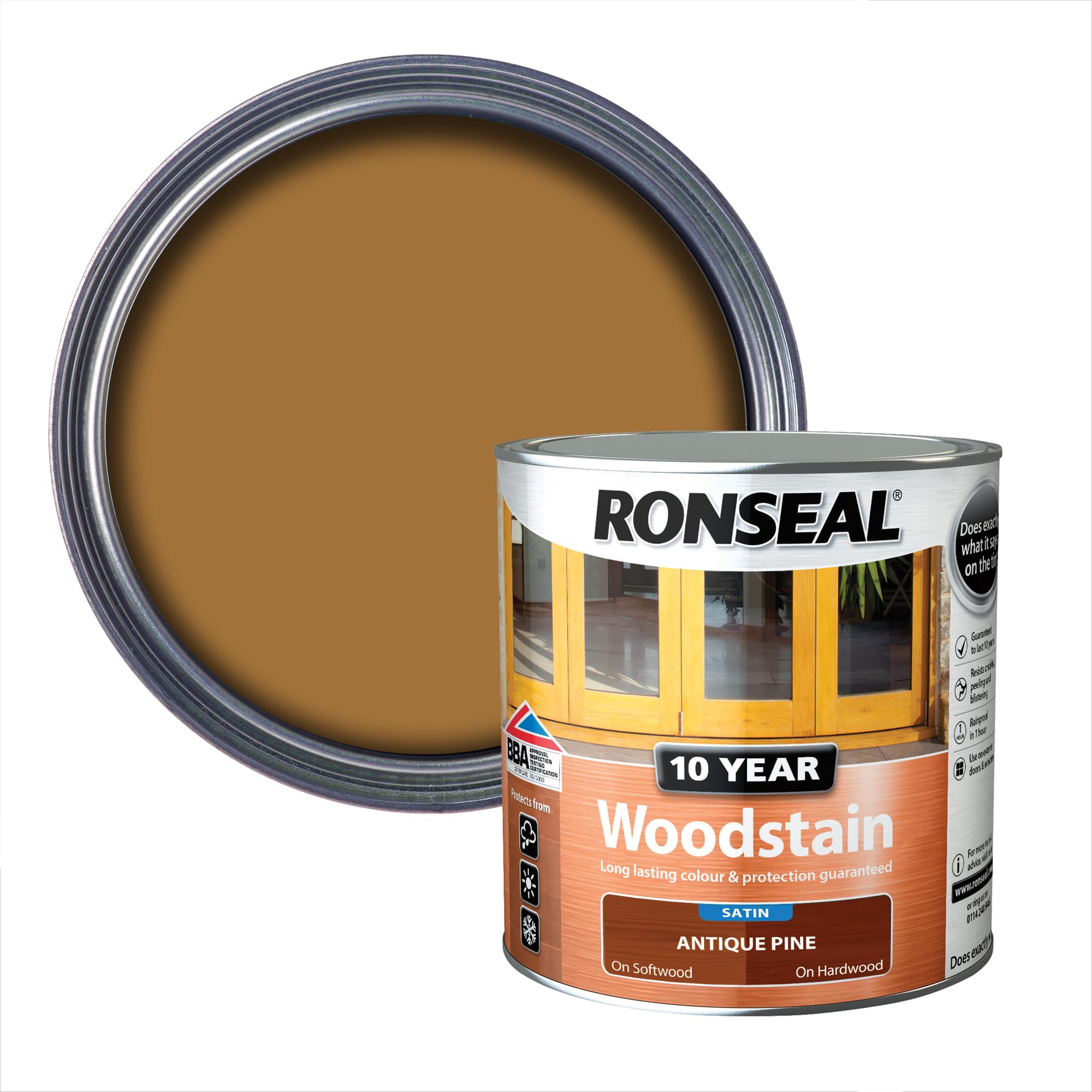 Ronseal 10 Year Woodstain Antique Pine 750ml