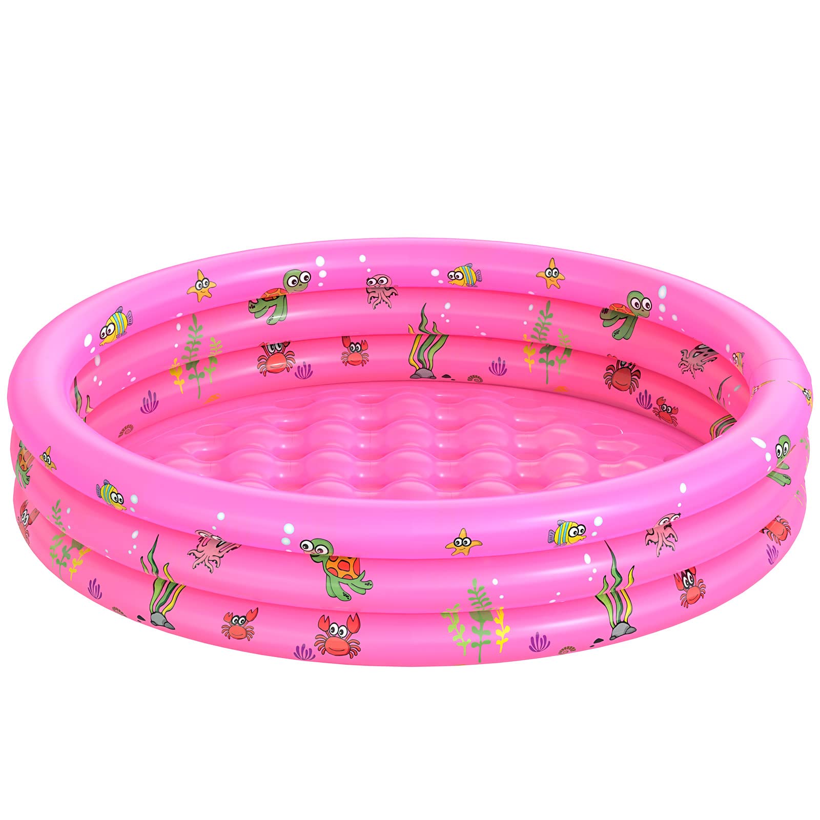 Garden Round Inflatable Baby Swimming Pool, Portable Inflatable Child/Children Little Pump Pool,Kiddie Paddling Pool Indoor&Outdoor Toddler Water Game Play Center for Kids/Girl/Boy