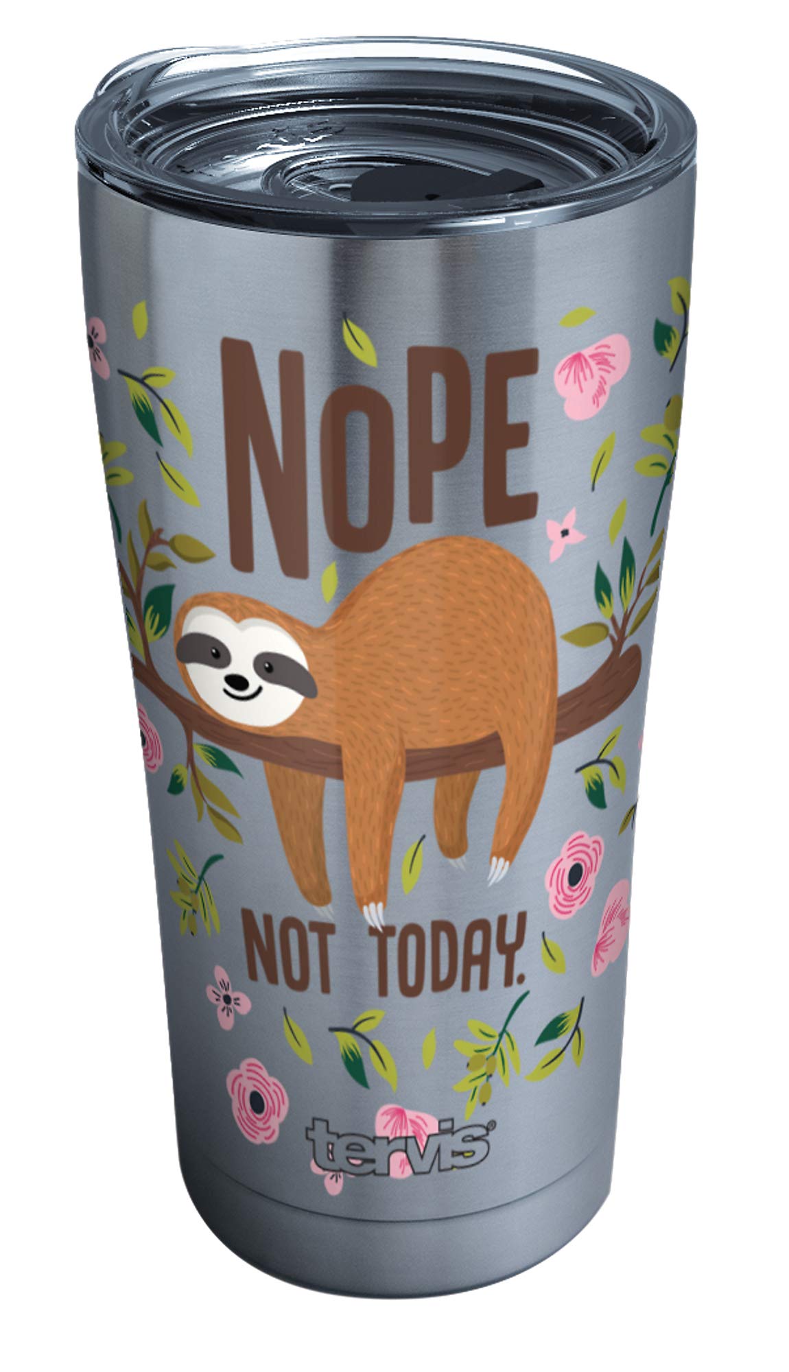 Tervis Sloth - Nope Not Today Insulated Tumbler, 20oz, Stainless Steel
