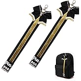 YGBDXB Glitter Cheer Bow Keychain 2 Pack - Pin Me Ribbon for Backpacks, Spirit Gifts for Cheerleaders, Team Gifts