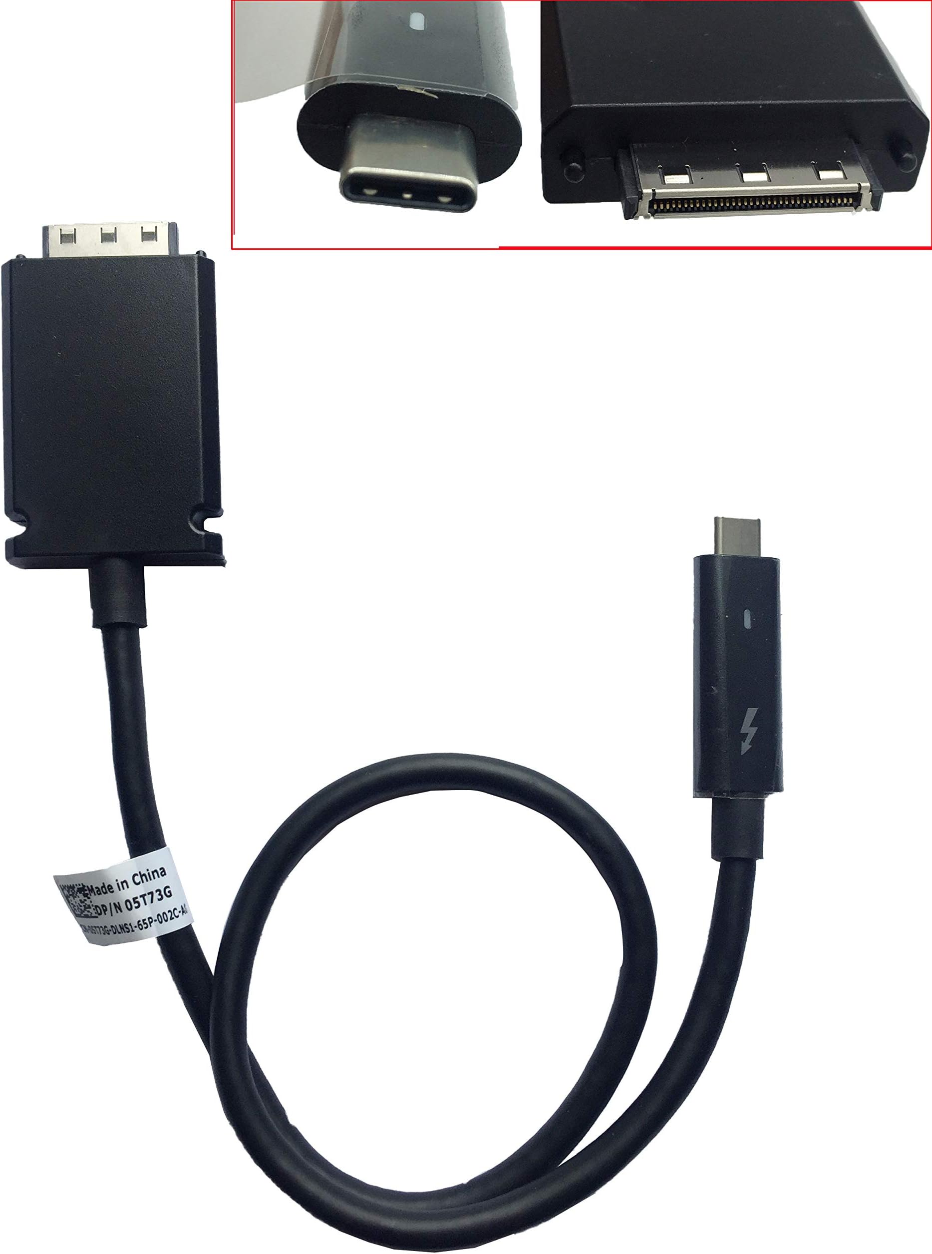 Type C Thunderbolt Dock Cable for Dell Docking Station Thunderbolt TB15 TB16 Dock Compatible Dell DPN 5T73G 05T73G, NOT fit WD15 K16 K17 Series
