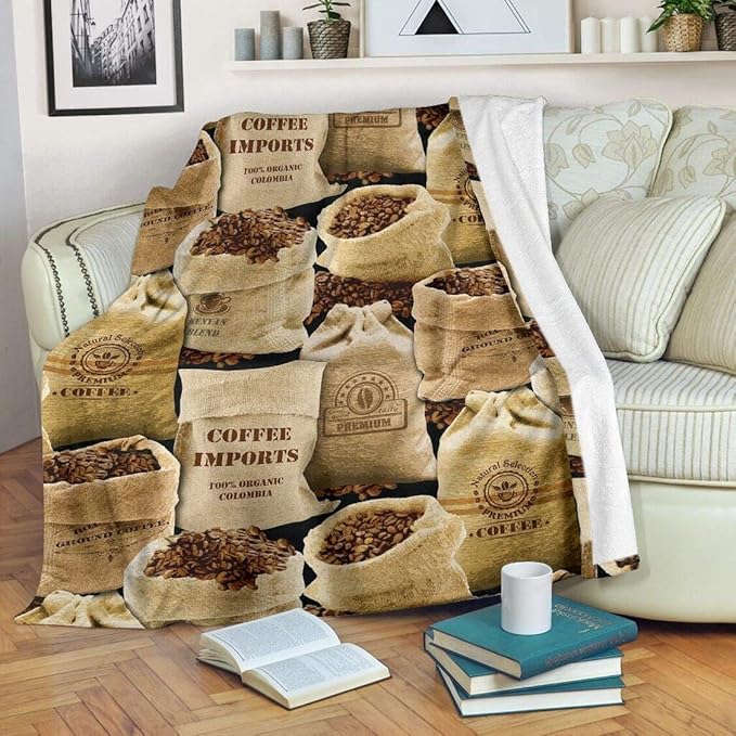 Bagged Coffee Beans Blanket 100 Organic Colombia Coffee