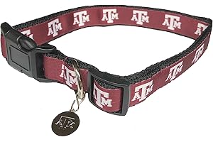 PRO SPORT BRAND College Pet Dog Collars (Large, Texas A&M)