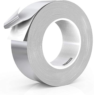 LLPT Aluminum Foil Tape 50mm x 33m x 0.15mm Extra Thick HVAC Duct Sealing Repair