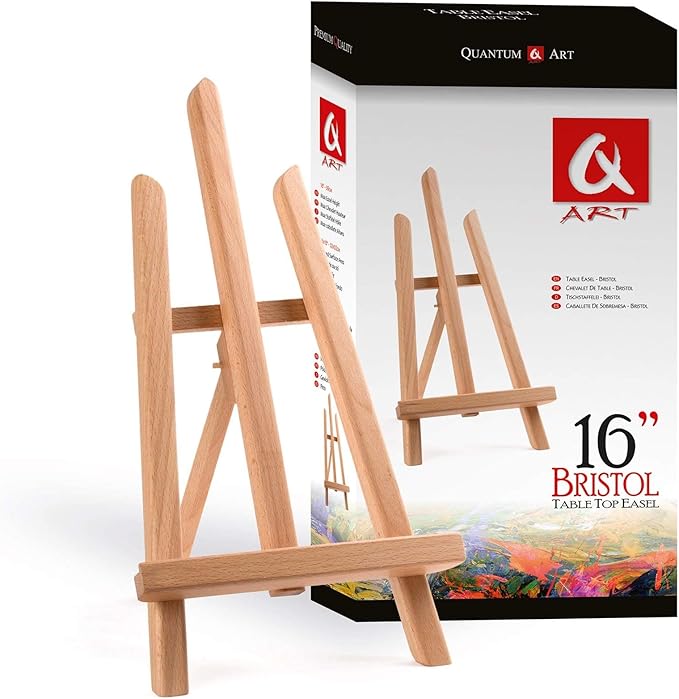 Quantum Art 390mm Wooden Table Top Easel BRISTOL, Made from solid Beech