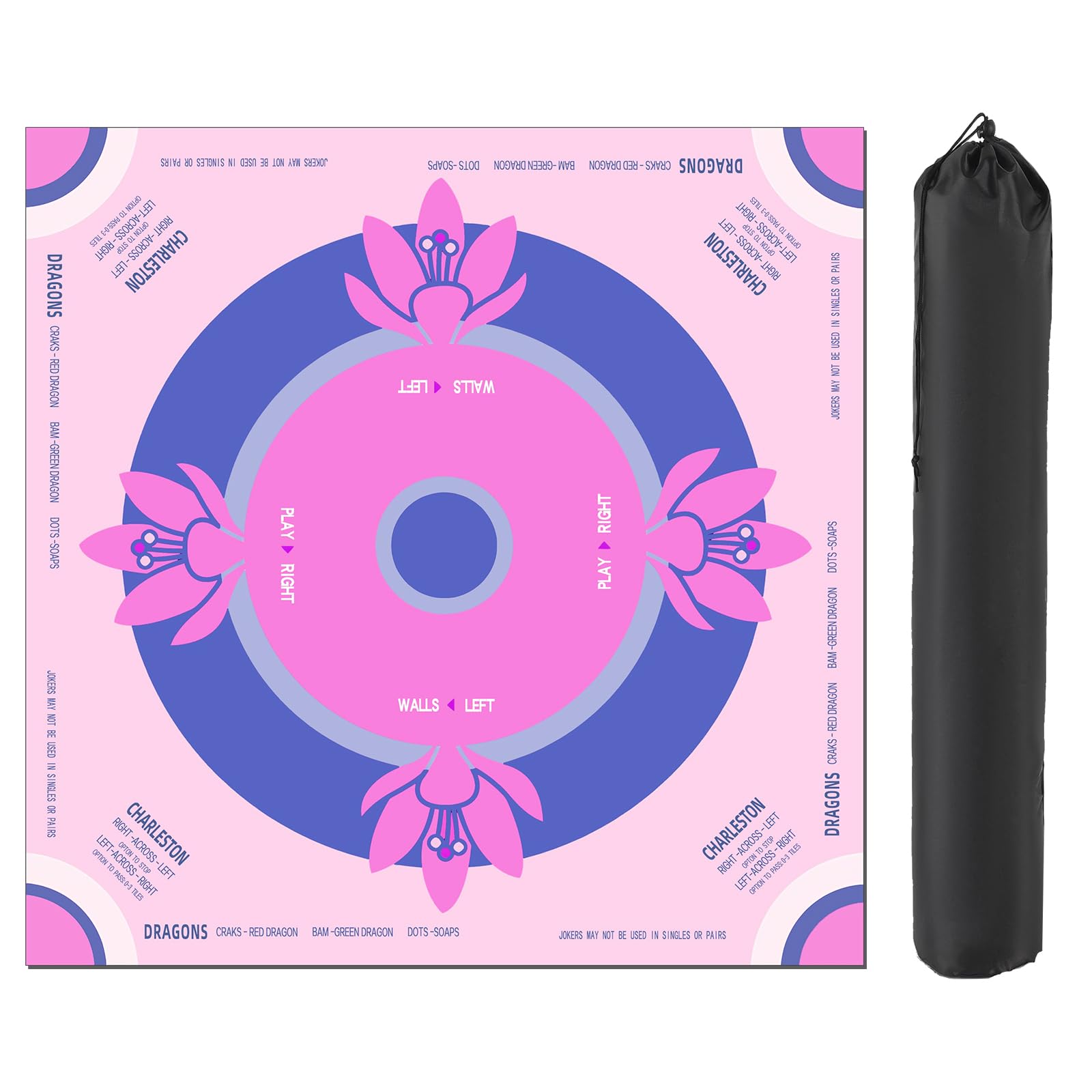 Photo 1 of Ptazucv Mahjong Mat,Mah Jongg Mat with Guide Suitable for Beginners,Noise Reduction Non-Slip Mahjong Mat for Table,Suit for Mahjong, Card Games, Board Games, Tile Game, and Dominoes?31.5"X31.5"?
