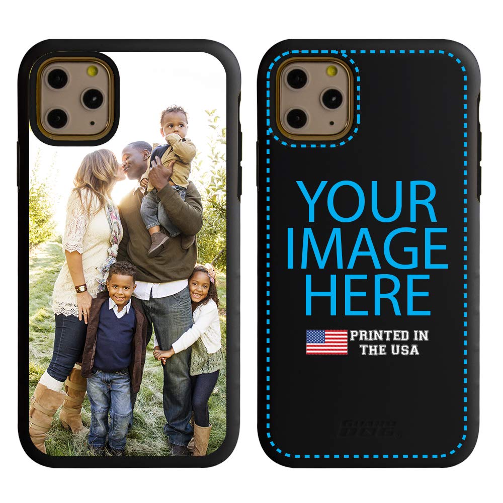 Guard DogCustom iPhone 11 Pro Max Cases - Personalized - Make Your Own Protective Hybrid Phone Case (Black, Black)