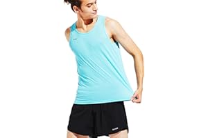 TLRUN Men's Running Tank Top Ultra Lightweight Marathon Singlet Shirts Dry Fit Workout Sleeveless T-Shirt