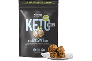 Keto Snack Bites, Coconut Chocolate Chip by Oakhouse Bakery, 8oz Low Carb, Gluten-Free Snack, Grain-Free