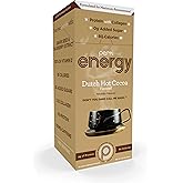 Perk Energy Original Dutch Hot Cocoa Flavored Drink Powder (10 Servings Stickpack) - Gluten-Free, Peanut-Free, Soy-Free