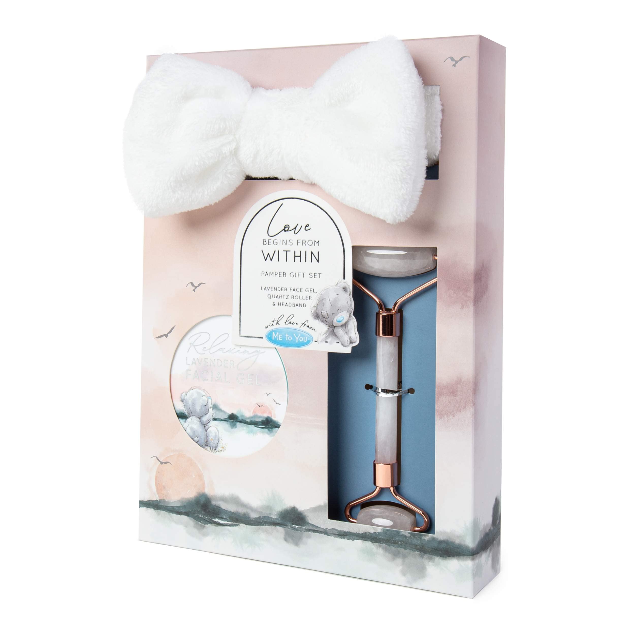 Me To You Face Roller & Mask Set AGZ01148, Pink, Rose Gold, White