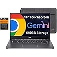 Acer Chromebook Plus 514 Laptop w/ Google AI (14" FHD Touchscreen, Intel 8-Core i3-N305, 8GB RAM, 640GB Storage, 2TB Cloud Storage) Business, Student, 11-Hr Long Battery Life, 1080p Webcam, Chrome OS