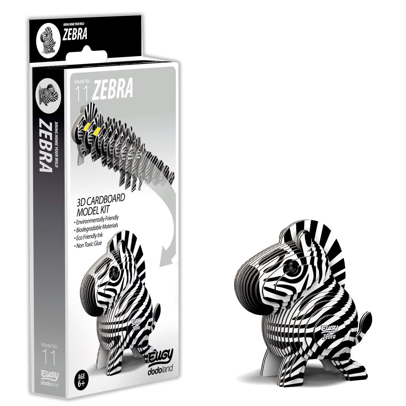 EUGY 3D Zebra Model, Craft Kit