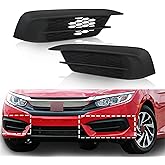 GXYWADY Fog Light Frame Fog Lamps Cover Left and Right Side Replacement for Civic Sedan/Coupe 2016 2017 2018 71103-TBA-A00 71108-TBA-A00