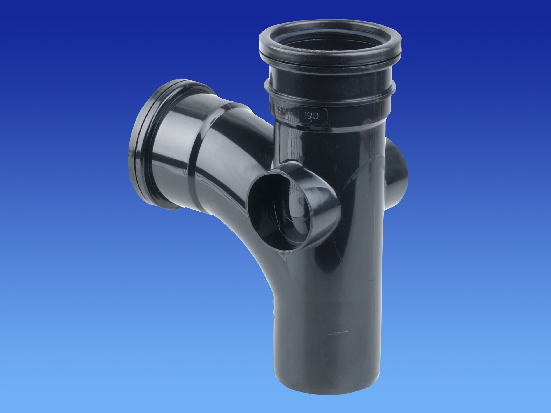 Wavin OSMA Ring Seal OSMASOIL 3S190 BLACK 82MM S/S SINGLE BRANCH 87.1/2 DEGREE