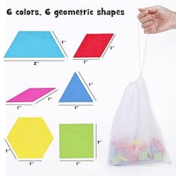 3 otters Wooden Pattern Blocks Shapes for