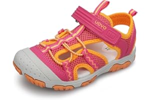 UOVO Boys Sandals Kids Sandals Hiking Athletic Closed-Toe Beach Summer Sandals for Boys Quick-Drying Slip Resistant