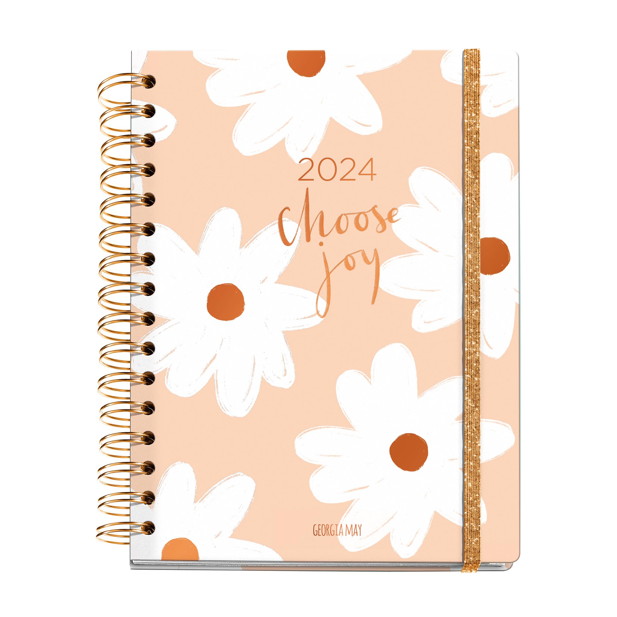 Miquelrius - 2024 Slow Life Annual Diary, Week View, Plus Size 155 x 213 mm (Similar A5), Hard Cover, Spiral Binding, Elastic Closure, Multilingual, Georgia May, Joy