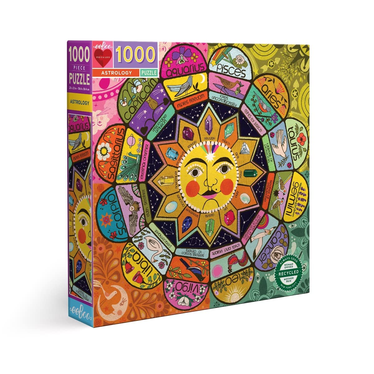 eeBoo Piece and Love Astrology 1000 piece square adult Jigsaw Puzzle