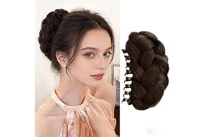1pc Wig Hair Clip，No Maintenance Braided Bun Hair Accessory，Claw Clip Style，Suitable for All Hairstyles，Dark Brown Daily Hair