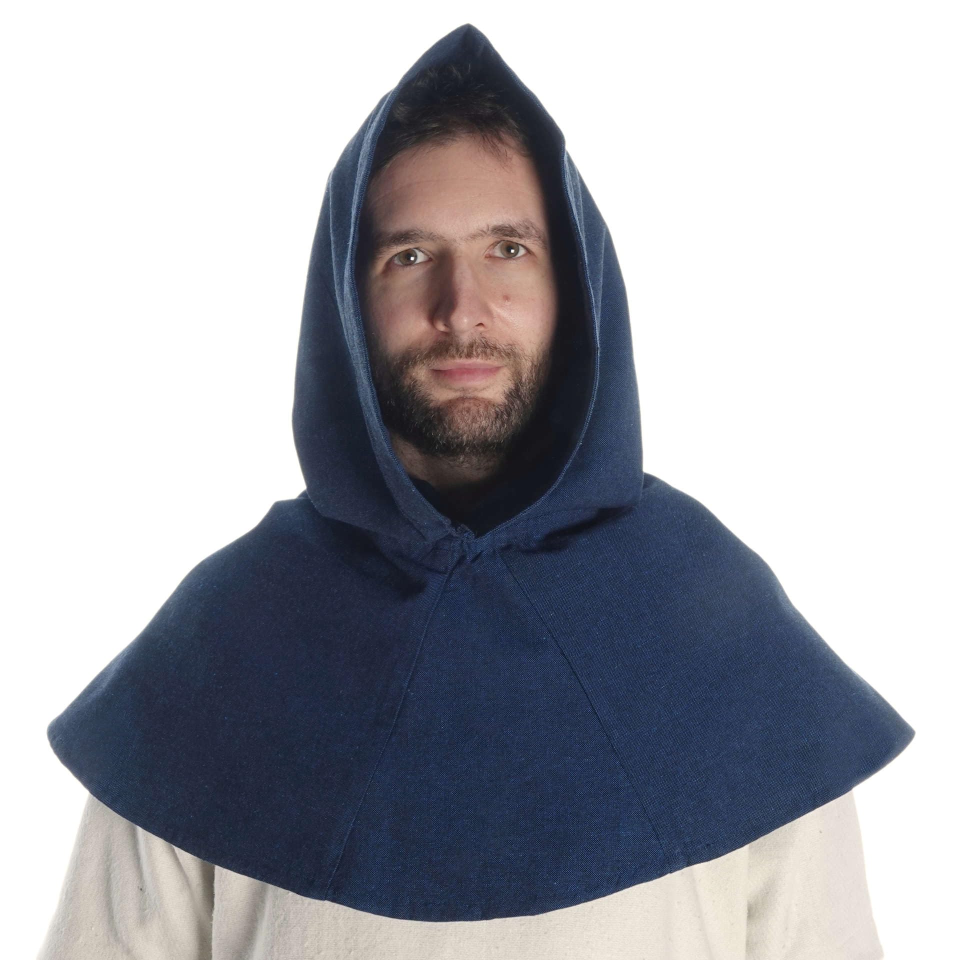 HEMAD Hood - Medieval-LARP Cotton Head Wear - Blue