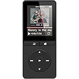 AGPtEK A20 8GB Lossless Sound Music Player with Independent Lock & Volume Control, Black