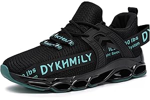 DYKHMATE Steel Toe Wide Shoes for Men Women Lightweight Safety Sneakers Fashion Work Shoes Comfortable Breathable Safety Toe Slip on Tennis Shoes