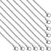 30 Pack Necklace Chains 2mm Stainless Steel Link Cable Chain Necklace Bulk for DIY Jewelry Making Supplies (24 Inches)