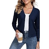 Womens Long Sleeve V-Neck Button Down Cardigan Knit Shrugs Sweater