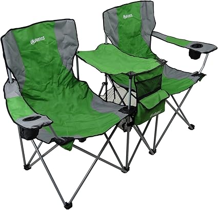 green camping chair