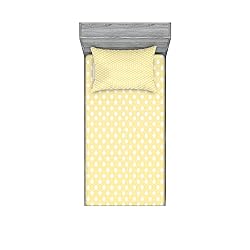 Ambesonne Polka Dots Fitted Sheet & Pillow Sham