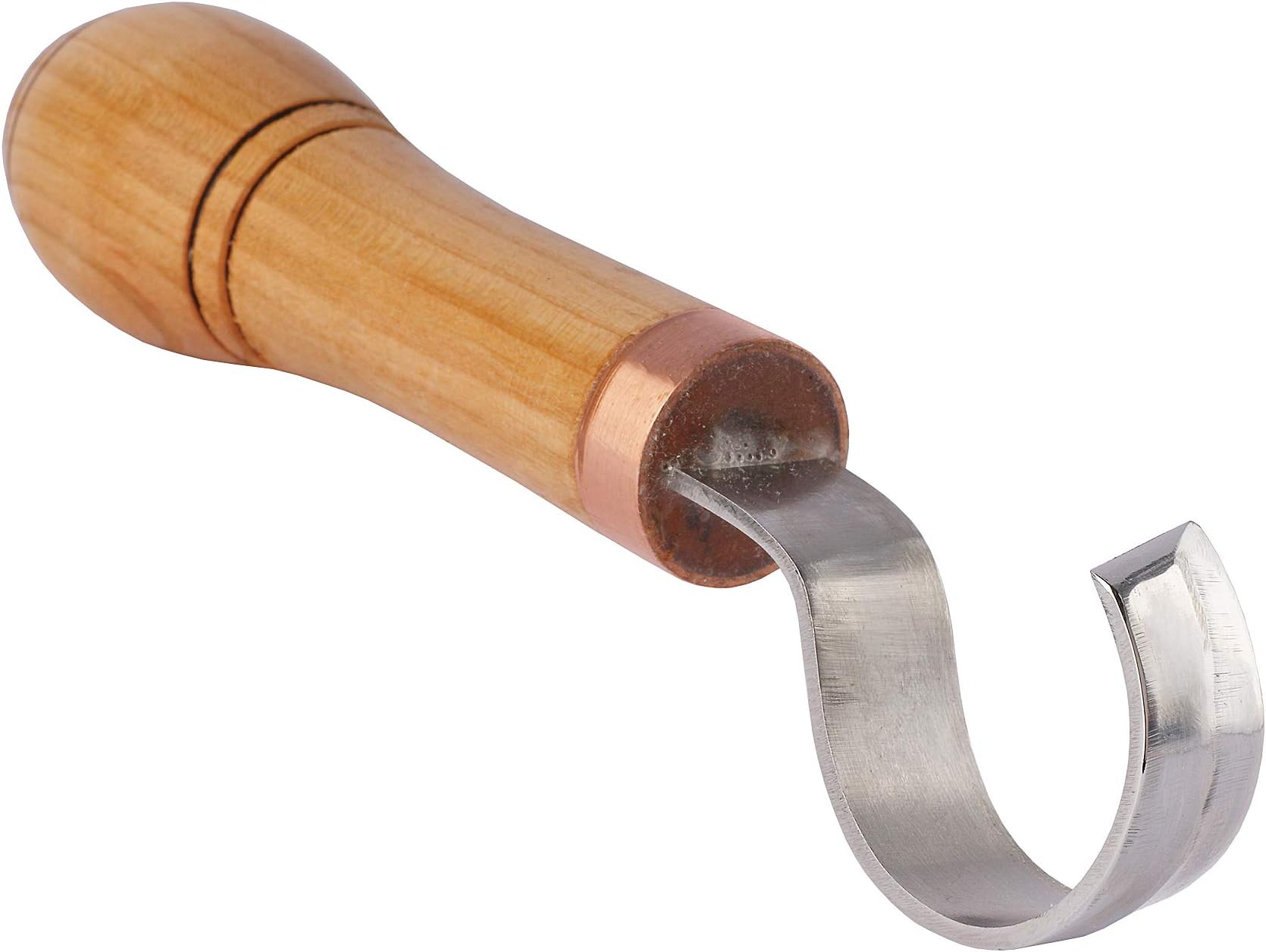 Wood Carving Hook Knife. Spoon Carving Tool for Spoons, Bowls, kuksa and Cups carvings - Right Handed - Basic Crooked Knife for Professional Spoon Carvers and Beginners - by STAMESKY. (Left Handed)