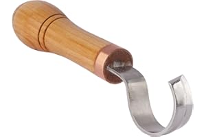 Wood Carving Hook Knife. Spoon Carving Tool for Spoons, Bowls, kuksa and Cups carvings - Right Handed - Basic Crooked Knife for Professional Spoon Carvers and Beginners - by STAMESKY. (Left Handed)
