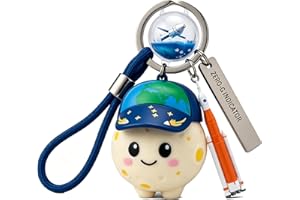 Artemis II Keychain Space Rocket Astronaut Pendant, 2026 Back to the Moon Space Launch System Keychain, Cute Earth Moon