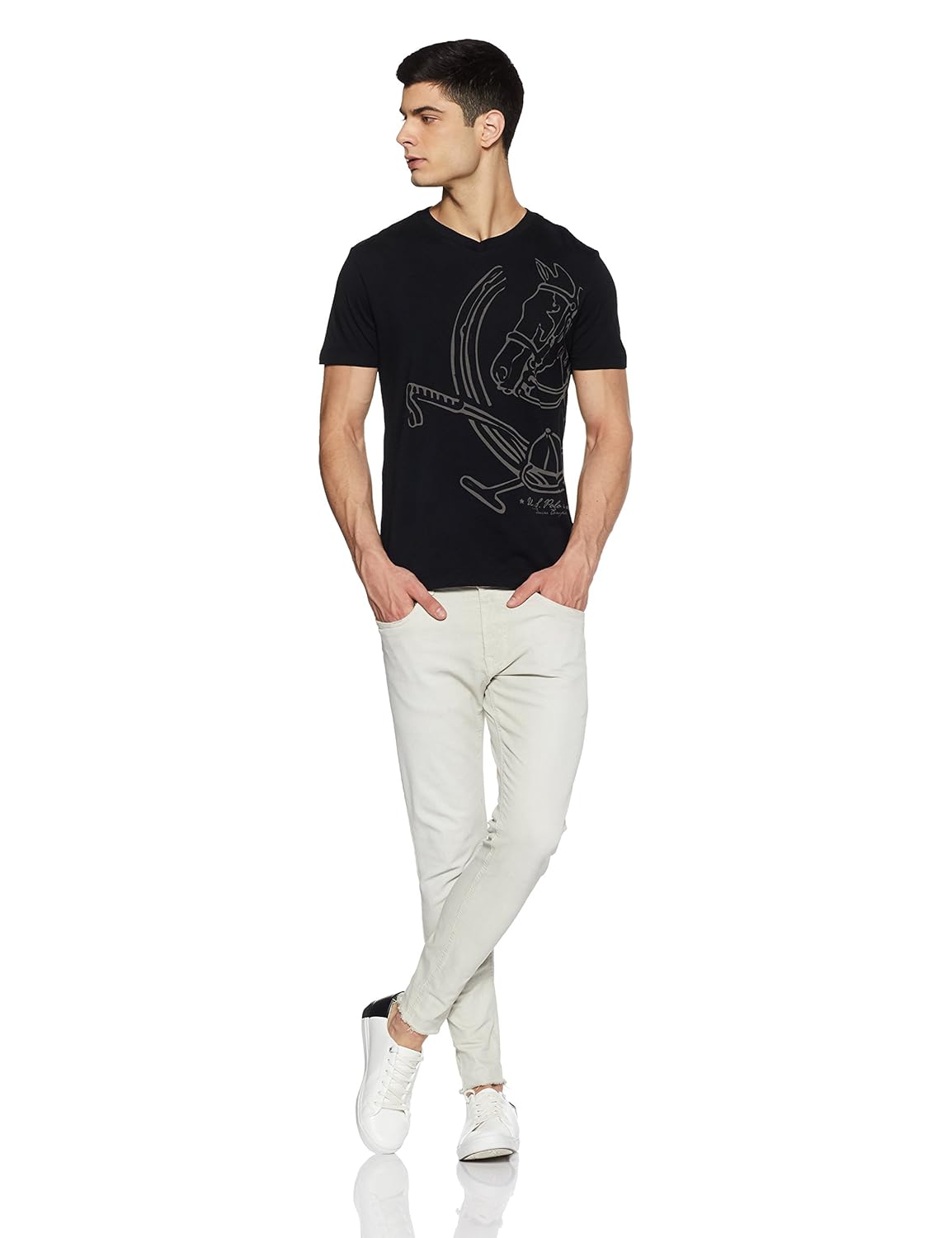 us polo association men's geometric print regular fit t-shirt