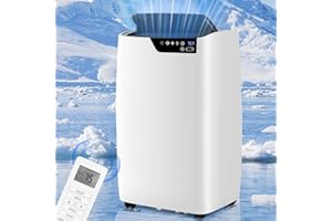 MERITLIFE 12000 BTU Standing Portable Air Conditioners for Room, 3 in 1 Window Air Conditioner with Fan and Dehumidifier,Portalbe AC for Bedroom, Garage