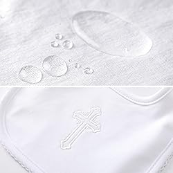 pureborn Baby Boys Baptism Romper with Bonnet and