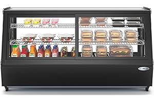 KOOLMORE 48 in. Self-Service Countertop Bakery Display Refrigerator in Black (CDC-250-BK)